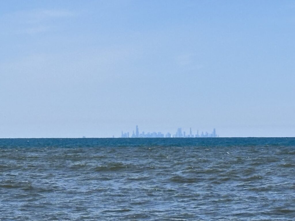 Chicago skyline on the horizon