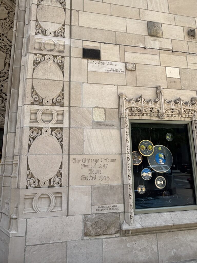 Chicago Tribune building wall
