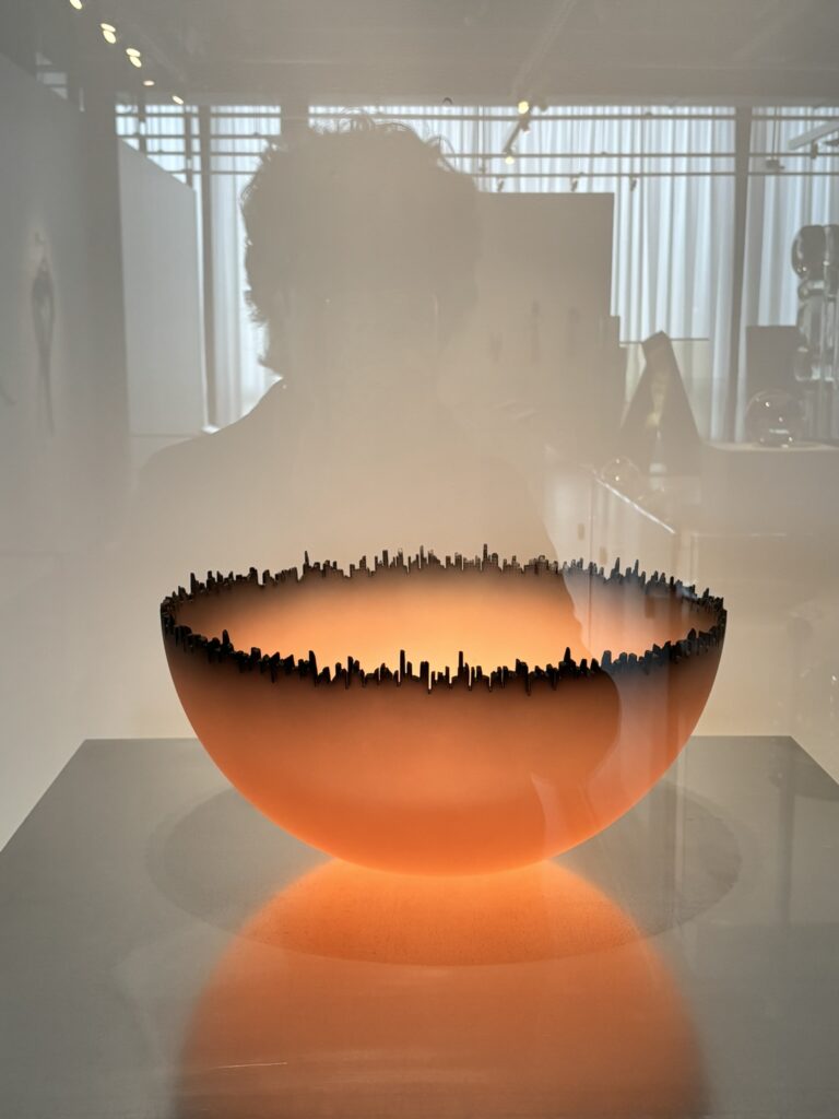 Orange glass bowl
